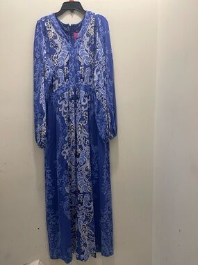 Lilly Pulitzer Floral Long Sleeve Maxi Dress
